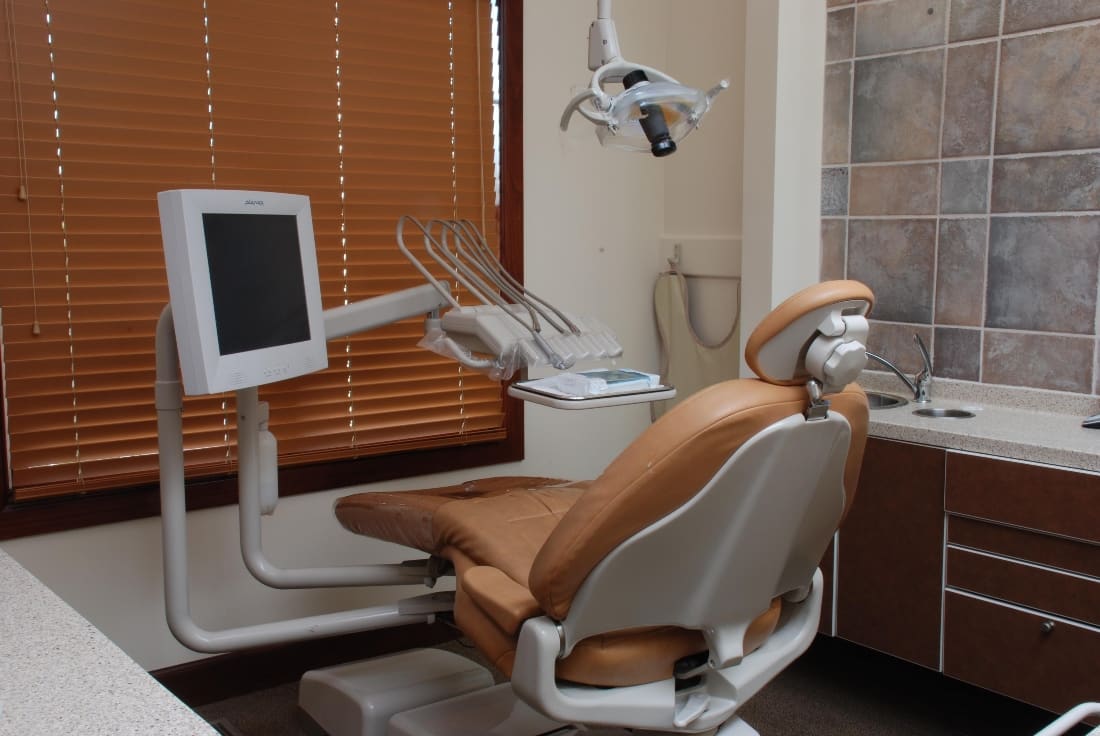 Treatment room with modern equipment